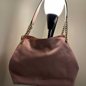 Michael Kors Blush Pink Shoulder Bag with Gold Hardware